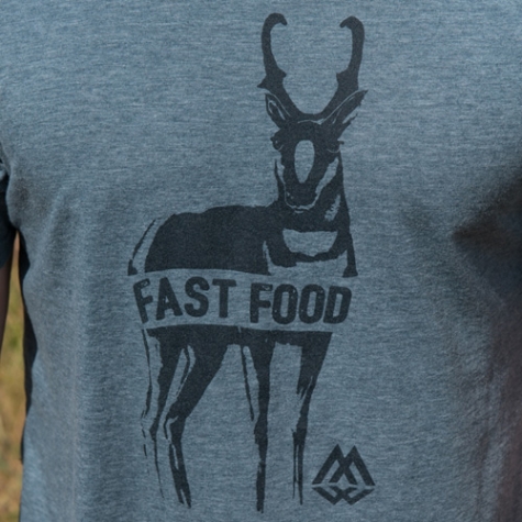 fast, food, tee, t-shirt, antelope, pronghorn, montana, wild, speedgoat