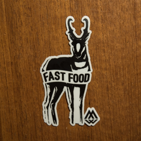 fast food, decal, sticker, pronghorn, antelope, speedgoat